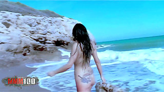 Nina Roberts: the Incredible Nina Robets Stripping in the Sea