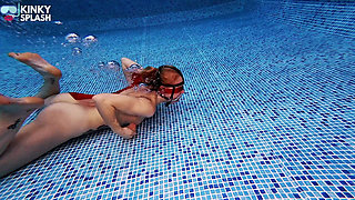 Underwater Submission Ball Gag & Blindfolded Prey