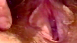 I Spread My Hairy Pussy so the Maid's Stepson Can Watch and Jerk off. I Love Watching Him Cum.