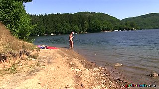 POINT-OF-VIEW Outdoor Lesbian 3some sex: Part 4 1 - Girlfriends