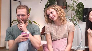 Truth and dare scene with attractive girlfriend from Ersties