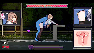 Busty Shop Clerk Adult Encounter - Pixel Hentai Game Scenes