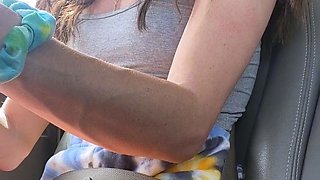 Amateur striptease and Solo masturbation