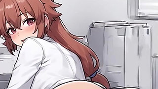 Waifu Amateur Teen POV Office Swimwear Tease & Close-up Boss Blowjob (1m Tease)