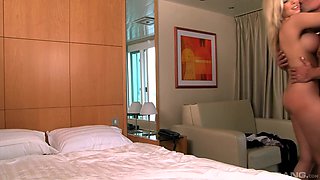 Donna Bell's blonde mature allure captivates in a passionate display