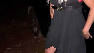 On Tour In A Secluded Parking Lot Outdoor Blowjob Neck Squirt Vibrator Orgasm