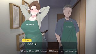 Big-breasted anime mom seduces her step-son in a wild animated sex story