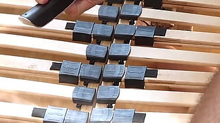 The Crazy Professor - a Sucking Doll Under His Bed Sucks His Cock Till the Cum Drips Over Her Lips