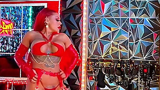 4K Big Tits Big Ass Redhead Strips Down in Dungeon