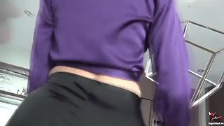 Amateur blonde Angel The Dreamgirl gives handjob and titty fuck with big cock, cum on tits in leather and satin fetish HD video