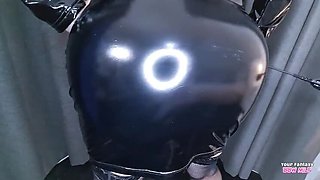 BBW Wife Cheats in Shiny PVC Dress - Amateur Mature Aunt Gets Cum Covered & Licked Clean