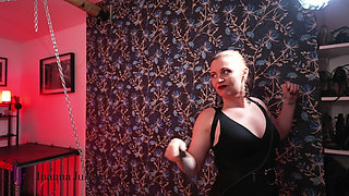 Whipping Discipline for the Suspended Slave by Mistress Inanna