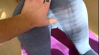Sexy Big Booty Teen In Leggings Fucked Hard