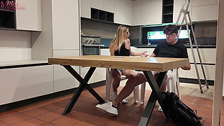 Stepaunt Disgusted by Her Stepnephew's Perverse Request to Help Her with the Internet Gets Excited by Snotting His Cock