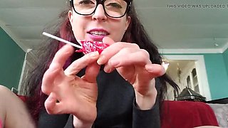 Nerdy Faery Loves Lollipops In Her Tight Asshole - Sweet Food Insertion Fetish
