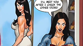 Innocence for Sale. Shoe Salesman Lick Smell Feet Shy Customer. Amazing Cartoon Ai