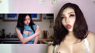 Buxom Korean doll attempting out a humungous pecker - Generated by "Idol" Channel
