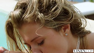 Mary enjoyed skinny dipping what ended up in having sex by the pool