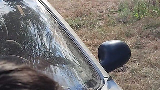 Pussy Fuck Next to the Car