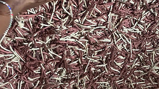 Hot ebony babe foot massage section