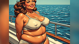 Hot Women Enjoying Yacht Ai Art