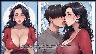 Step Mom Gives Stepson Blowjob in Garden - Hentai Taboo Fantasy