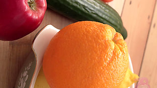 Big Fruits in Ass Insertion Extreme Anal Gapes