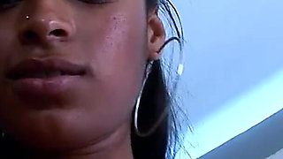 Sexy Latina skinny teens fucked by big black cock in threesome