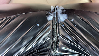 Female Domination of Cock with Feet From Mistress in Latex Suit