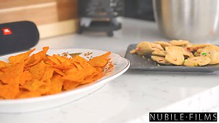 Evie Christian Whispers "Fuck My Wet Pussy" While Riding Ex Hard In Kitchen