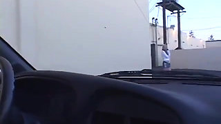 White milf gets on her knees and deepthroats a young black cock