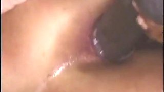 Adorable young dark-haired white dame enjoys monstrous multiracial stiffy in her taut brown sphincter