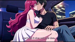 Stepsister seduce stepbrother sitting on car back seat
