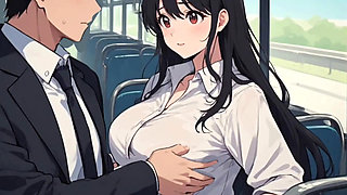 Anime Girl Seducing Man With Train ( AI generated )