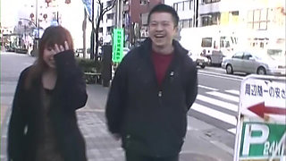 Mature Asian Couple Enjoys Risky Public Breast Play