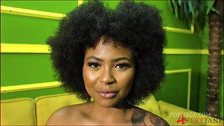 Double Penetration Session With Fuck Machine For Ebony Anal Slut