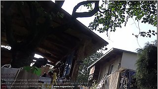 No Panties Mini Skirt Short Skirts Barbeque Party With Hot Tight Shaved Pussy Girls Outdoors - Leon Lambert