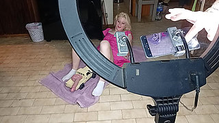 College Girl Gets Her Pussy Fucked with Rc Car