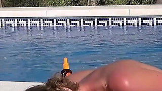In the Sun by the Pool Having Holiday Sex