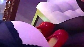 #31 Black Short Lace Dress, Pantyhose, Stockings and Heels