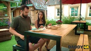 Daddy4K Outdoor Sex - Cheating Girlfriend Fucked Hard by Boyfriend's Dad