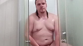 I Wax, Shower, Masturbate, Wick My Feet, Cum and Swallow My Cum in the Shower