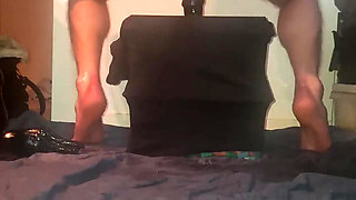 Orgasm Rises as Dildo Moves, Breath Hitched and Slick
