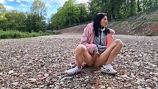 Nicky Brill Pisses on the Beach – Public Naked Compilation