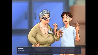 Mature Granny Gives Deep Throat Blowjob - Summertime Saga Hentai