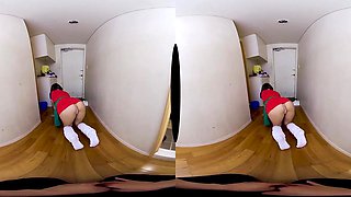 Japanese Explores VR Toilet POV With Sensual Play
