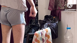 Wowww Straight Friend First time see big monster cock
