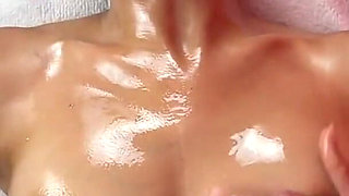 Petite Teen Wants Cock Rub on Her Oily Body - Her Flat Belly, Tiny Tits & Big Nipples Get Hot Cock Play Until Cum on Small Tits