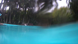 Indian Desi Couple Hot Moments at Hotel Swimming Pool