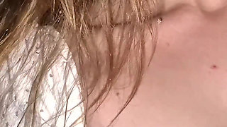 Teenager Plays in the Garden Without Panties